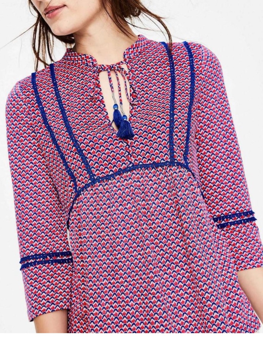 Boden Gemma tassel tunic top